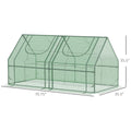 Outsunny 6' X 3' X 3' Portable Greenhouse, Garden Green House With 2 Pe Plastic Covers, Steel Frame And 2 Roll Up Windows, Green Green Steel