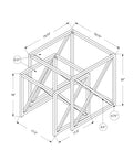 Nesting Table, Set Of 2, Side, End, Accent, Living Room, Bedroom, Clear Tempered Glass, Chrome Metal, Contemporary, Modern Chrome Metal