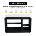 48 Inch Freestanding Bathroom Vanity With Resin Sink, With Soft Closing Door, Kd Package Black Chestnut Bathroom Modern Plywood