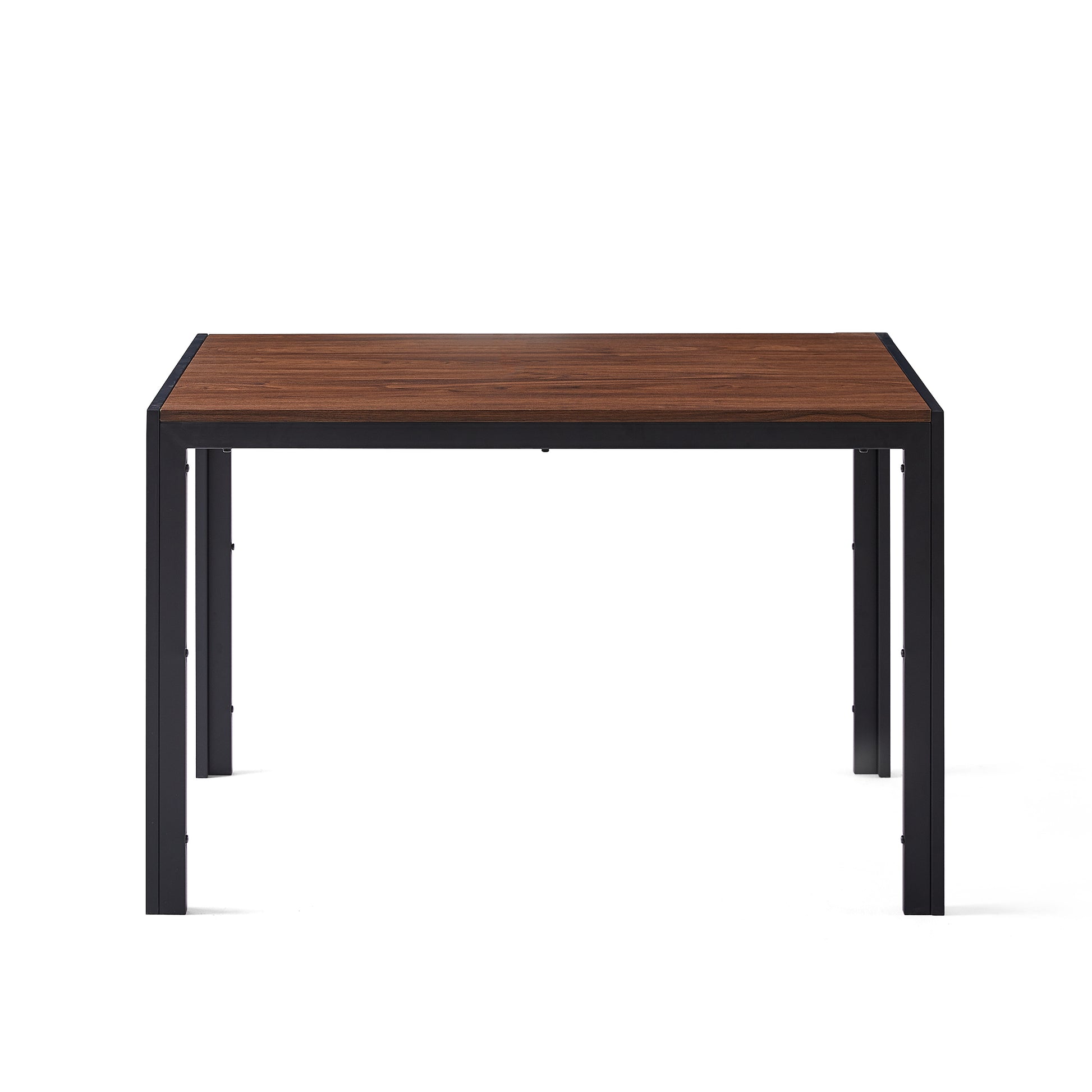 Creative Design Veneered Mdf Wood Structure Rectangular Walnut Dining Table Walnut Brown Triangular Dining Room Modern Floor Mount Kitchen & Dining Tables Mdf