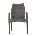 Outdoor Wicker Chairs, 54020 Kd Mp2, 2 Chairs Set Brown Resin