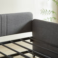 Daybed, Sofa Bed Metal Framed With Trundle Twin Size, Grey, 78.4''L X 41''W X 29.8''H. Twin Grey Iron