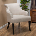 Arm Chair Light Beige Fabric