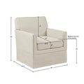 Slipcover Accent Armchair Cream See Below Cream Wood