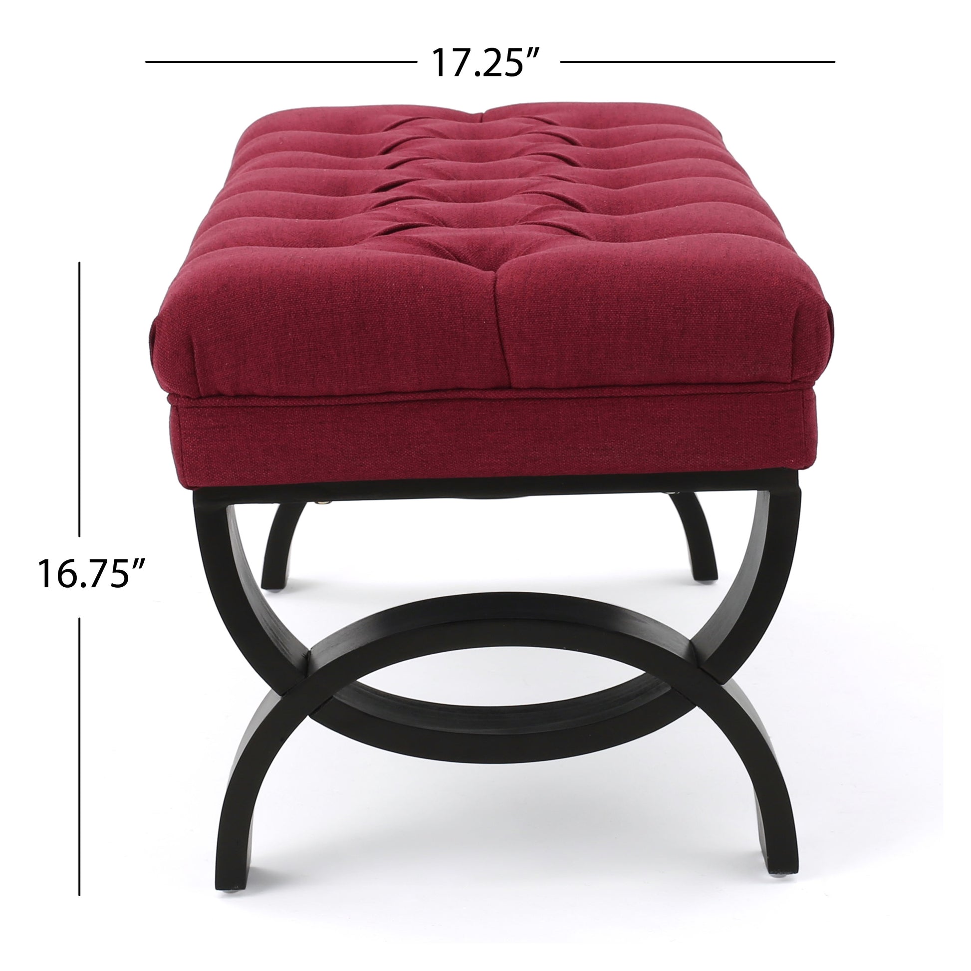 Hilton Ottoman Red Fabric