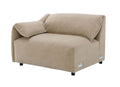 Veata Sectional Sofa, Light Brown Suede Lv03090 Light Brown Plywood 4 Seat