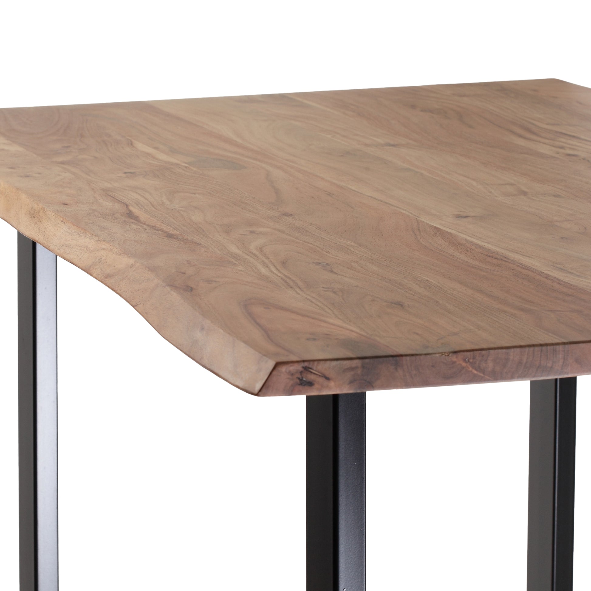 Dining Table, Black Natural, 31D X 55W X 30H In Natural Black Wood