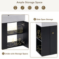 Video 21.6 Inch Modern Floating Bathroom Vanity With Ceramic Basin Perfect For Small Bathrooms, Left Side Storage Black Bathroom Ceramic Mdf