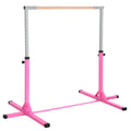 Soozier Gymnastics Bar For Kids, Adjustable Height Gym Bar, Junior Training Kip Bar For Home, Built For Kids 3 Years, Pink Pink Steel