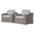 Fully Assembled Patio Chair With Cushions 2 Grey Mix Wicker