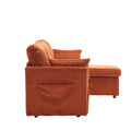 United Modular Sectional Sofa L Shaped Modular Couch With Reversible Chaise Modular Sofa Sectional Couch With Storage Seats Orange Velvet 3 Seat