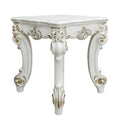 Antique Pearl Square End Table White Primary Living Space Poplar Rectangular Wood