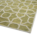 Contemporary, Transitional, Geometric, Textured, High Low Cut & Loop 2' X 3' Rectangle Throw Rug Lime Green Polypropylene