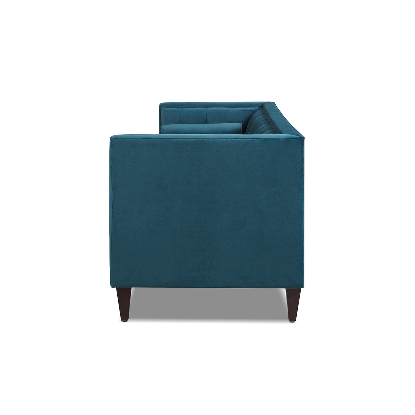 Jack 84" Modern Tuxedo Tufted Sofa, Satin Teal Blue Velvet Blue Foam Velvet 3 Seat