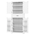 Bathroom Storage Cabinet With Multi Functional Storage Space, Drawer With Slide Rails, Adjustable Shelf, White White Mdf