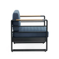 Giovanna Club Chair Blue Fabric Metal