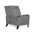 Oversized Textured Fabric Pushback Recliner, Gray And Dark Brown Grey Fabric