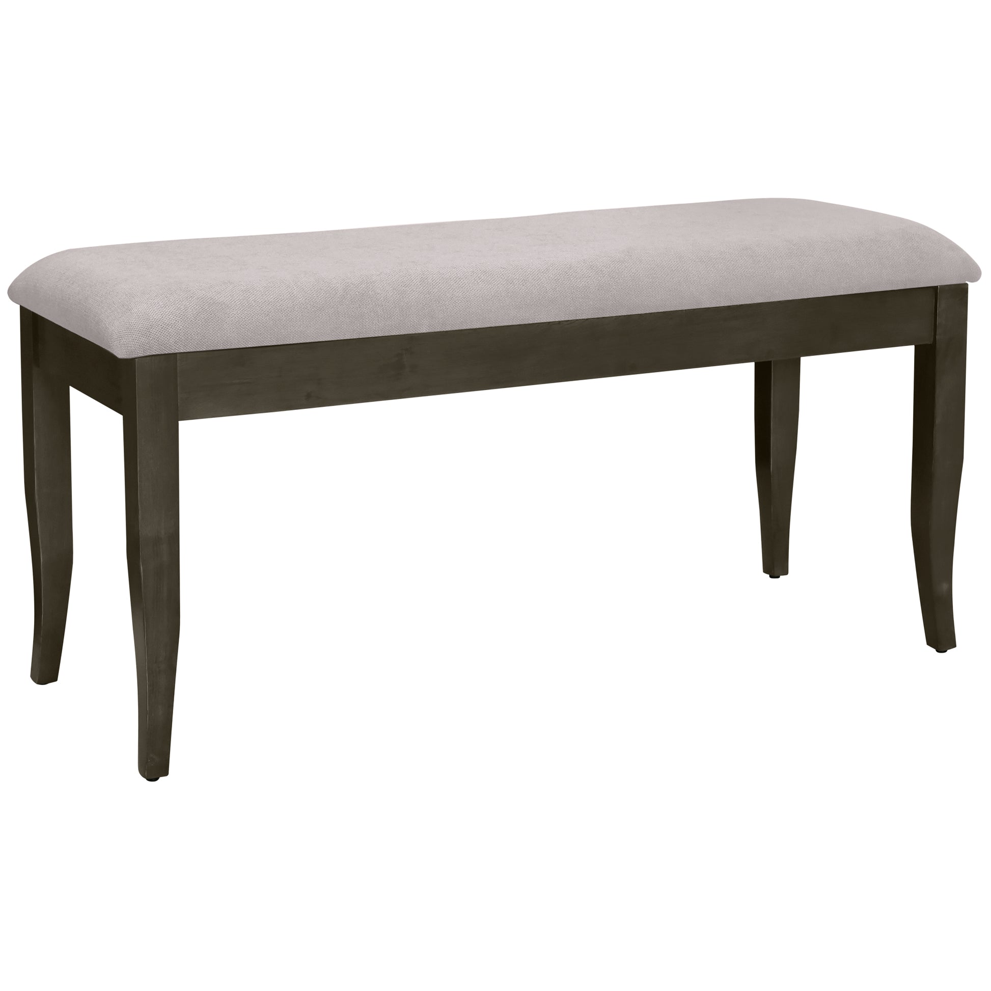 Retro 6 Piece Trestle Dining Table Set With Upholstered Dining Chairs And Dining Bench, Smooth Dining Backs For Dining Room, Living Room, Kitchen, Gray Gray Wood Dining Room Solid Wood Rubberwood Rectangular Dining Table With Chair And Bench Upholstered