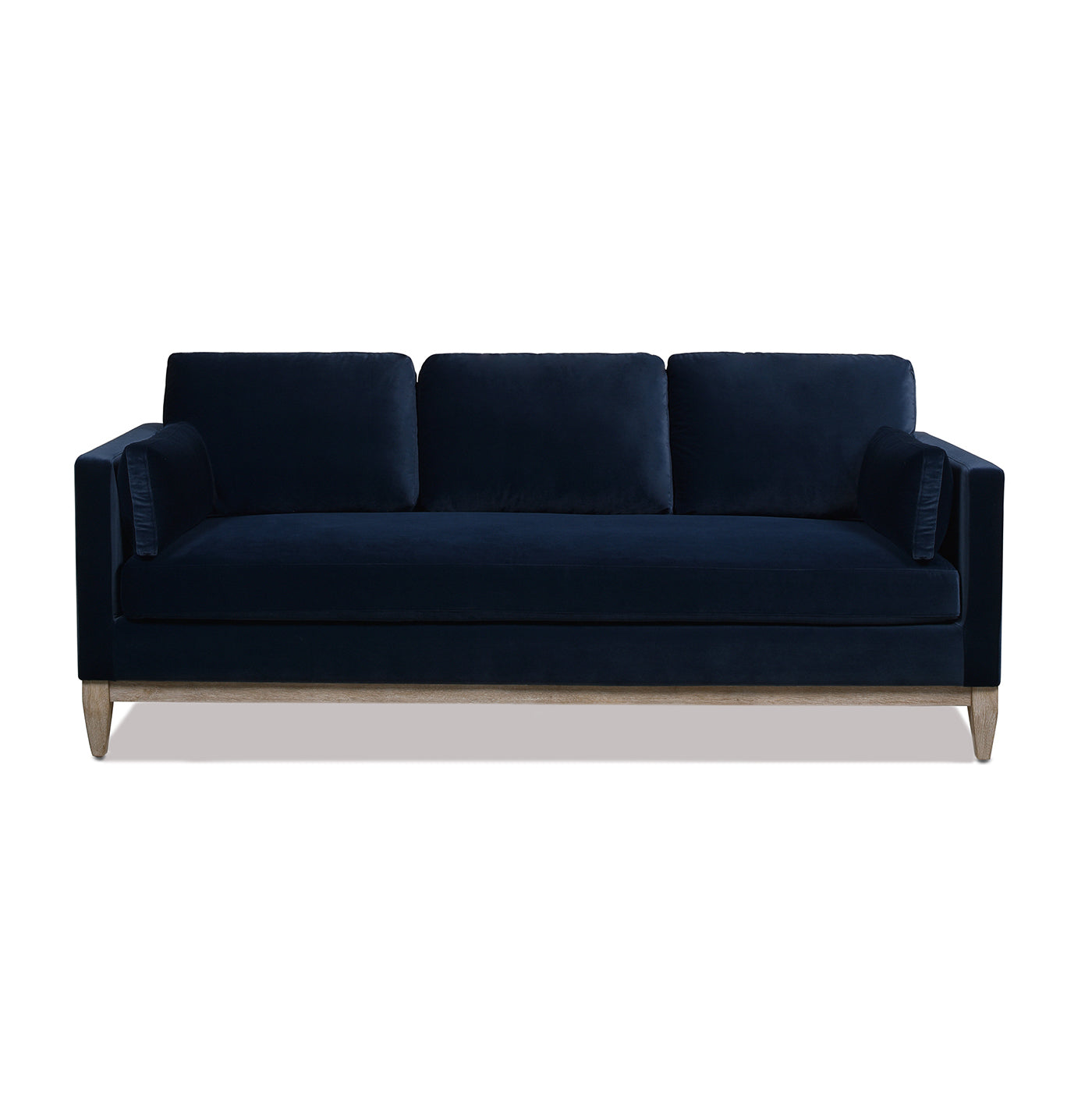 Knox 84" Modern Farmhouse Sofa, Dark Navy Blue Performance Velvet Dark Navy Wood Foam Velvet 3 Seat