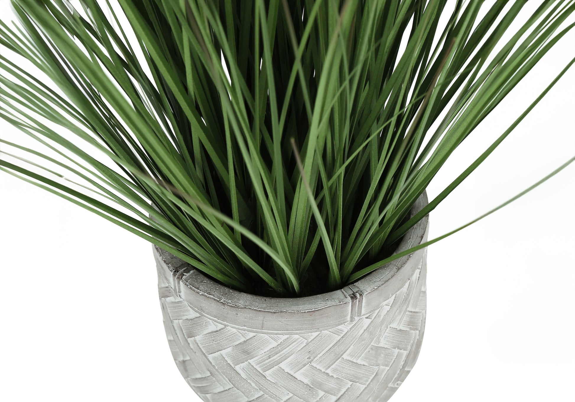 Artificial Plant, 21" Tall, Grass, Indoor, Faux, Fake, Table, Greenery, Potted, Real Touch, Decorative, Green Grass, White Pot Green Foam Plastic