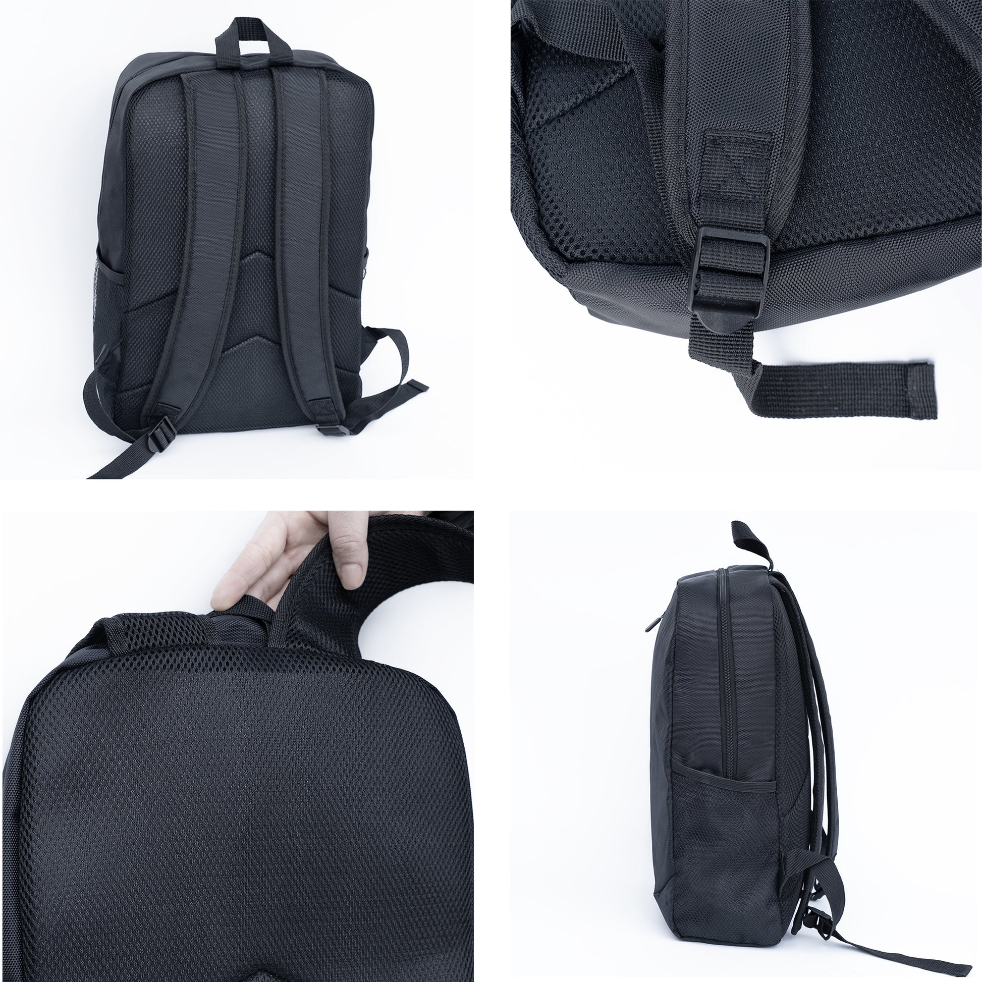 Luggage 2 Piece Backpack Set Gray No Password Lock Gray Fabric Metal