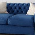 Seat Sofa Navy Blue Velvet