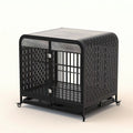 Heavy Duty Dog Crate Furniture Wooden Table Pet Dog Cage Kennel House Indoor Side End Table Decor With Removable Trays And Lockable Wheels For Medium And Large Dogs 40