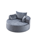 55''L Chenille Sponge Single Sofa,No Assembly Required,Fluffy Modern Sleeper Chair For Living Room, Bedroom, Lounge And Projection Room Not A Swivel Chair. Grey Foam Chenille 1 Seat