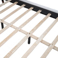 Full Size Upholstered Platform Bed With Sheep Shaped Headboard, White Full White Plywood