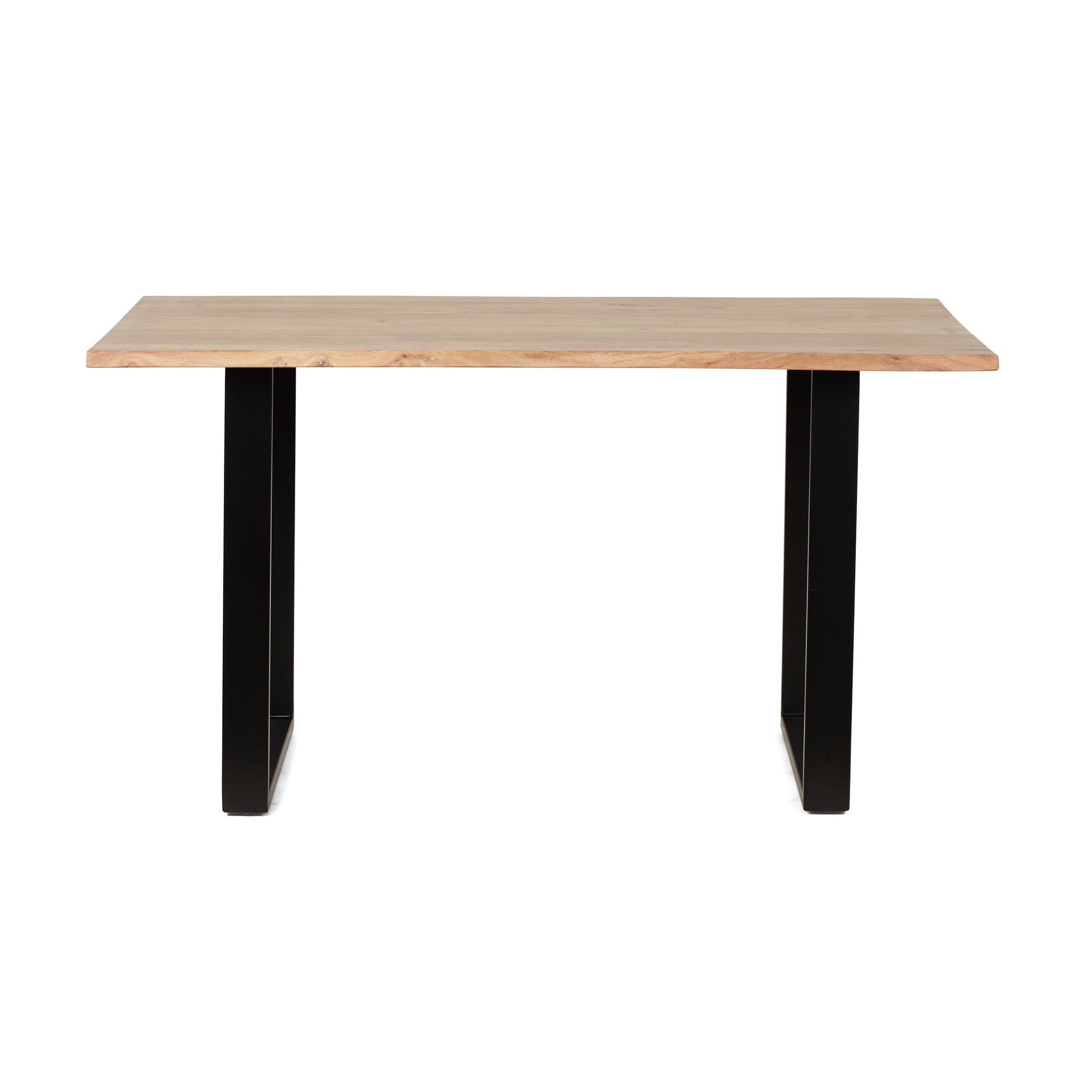 Dining Table, Black Natural, 31D X 55W X 30H In Natural Black Wood