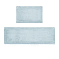 100% Cotton Tufted 3000 Gsm Reversible Bath Rug Blue Cotton