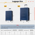 2 Piece Luggage Set With Bags Expanable Spinner Wheels Abs Lightweight Suitcase With Tsa Lock 20Inch 28Inch Blue Abs