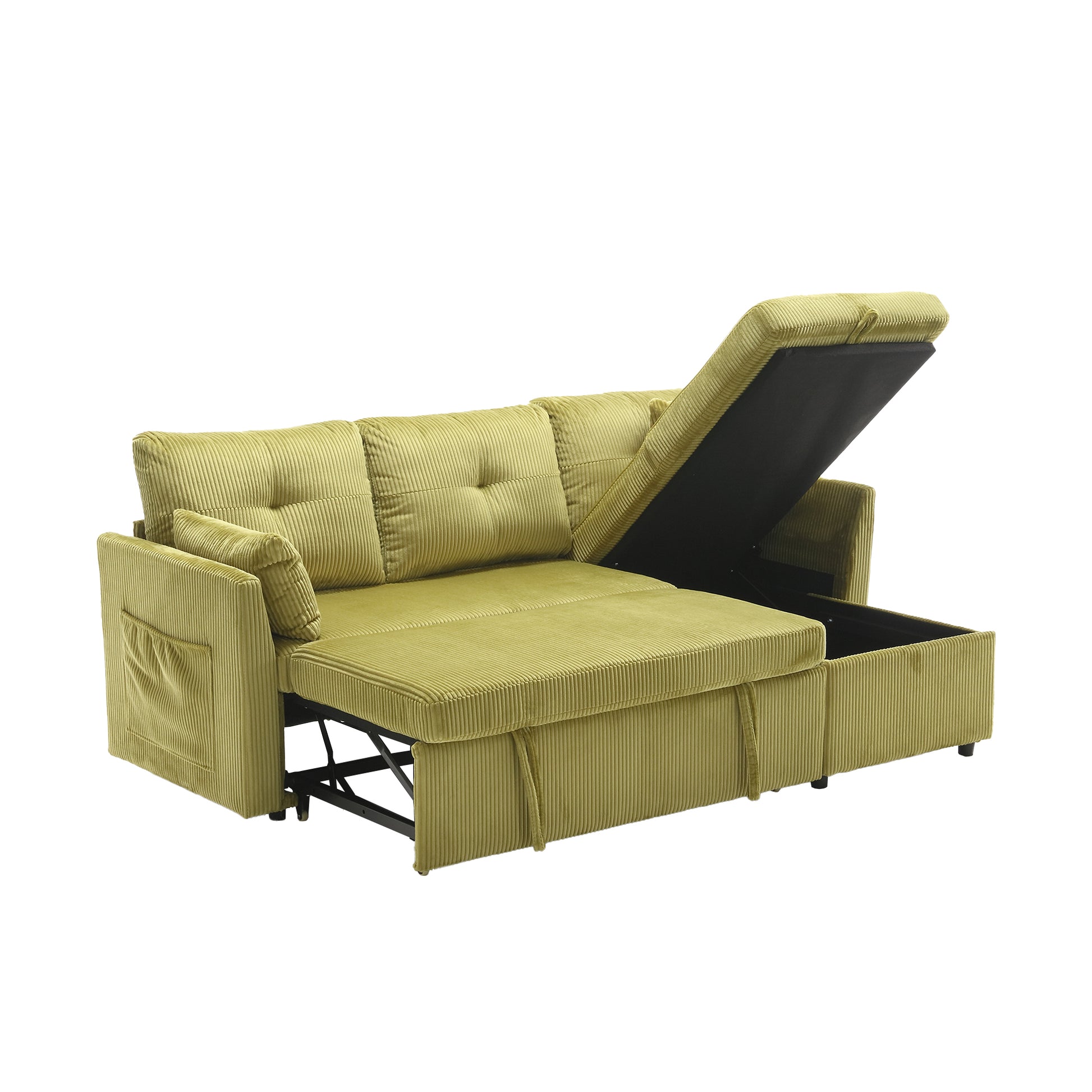 United Modular Sectional Sofa L Shaped Modular Couch With Reversible Chaise Modular Sofa Sectional Couch With Storage Seats Olive Velvet 3 Seat