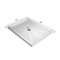 Glasstone Shower Base Smc Solid White Finish 4836 White Bathroom Stainless Steel
