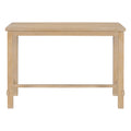 5 Piece Counter Height Dining Set, Classic Elegant Table And 4 Chairs In Natural Wood Wash Natural Wood Wash Solid Wood