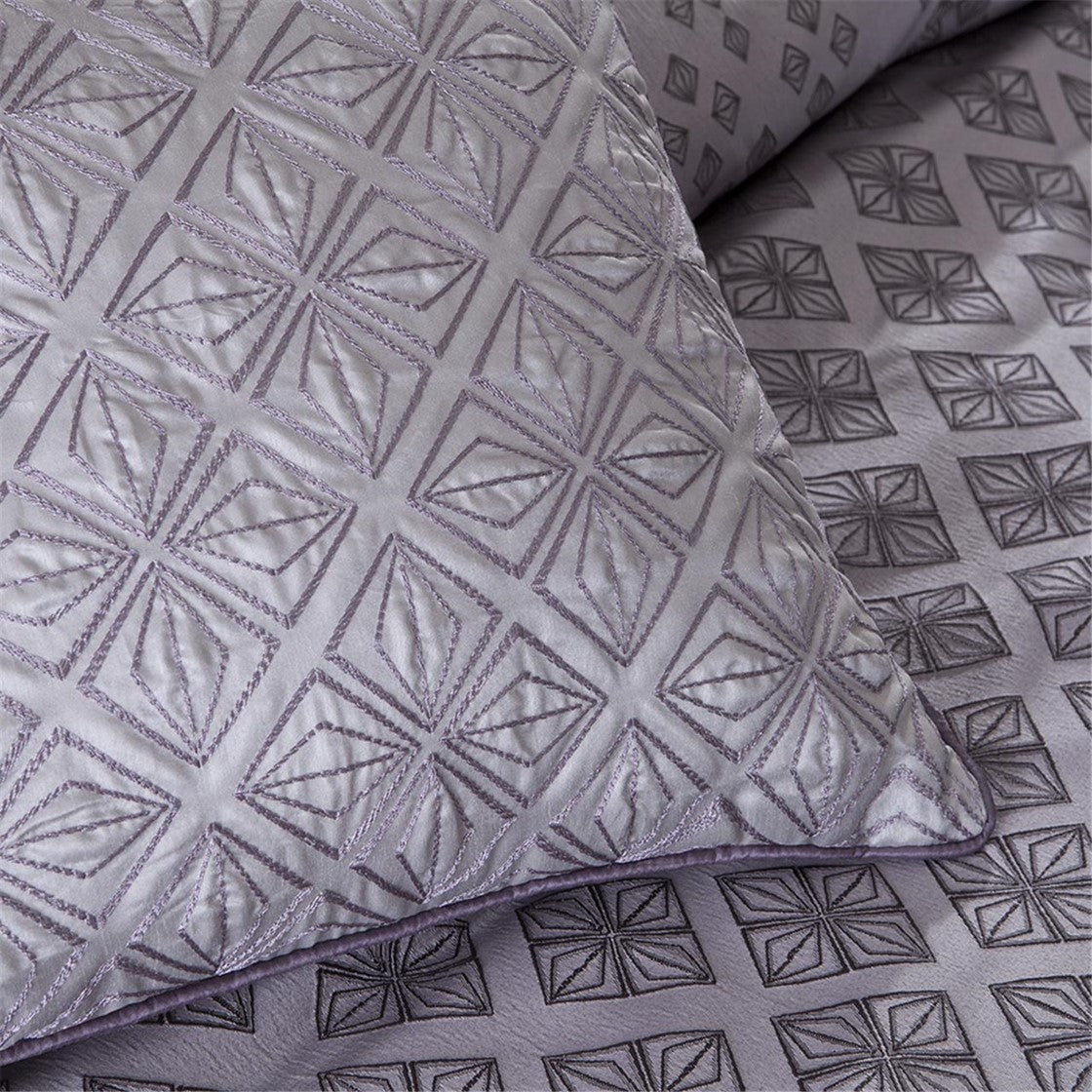 7 Piece Jaquard Comforter Set Purple Queen Queen Purple Polyester