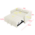 Modern Velvet Seat Sofa Couch Pull Out Bed,3 In One Convertible For Living Room Sofa Bed,Beige Beige Velvet Primary Living Space Cushion Back Medium Soft Medium Duty American Design Pillow Top Arms Foam Velvet 2 Seat