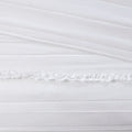 4 Piece Microfiber Reversible Ruffle Quilt Set With Throw Pillow White Full Queen Full White Cotton