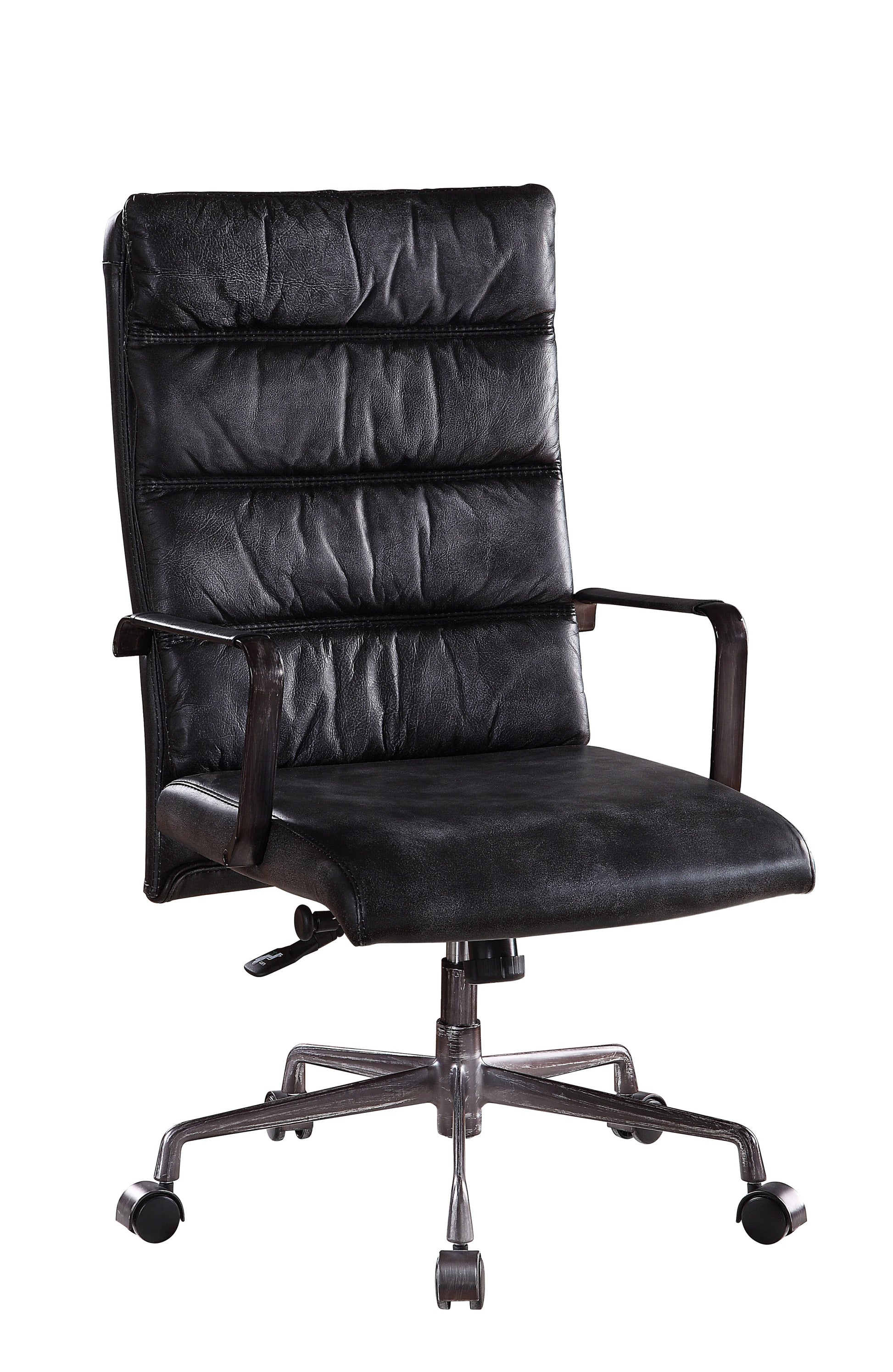 Vintage Black Office Chair With Swivel Caster Solid Vintage Office Office Chairs Solid Back Swivel Genuine Leather