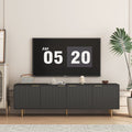 Black Modern Tv Stand Fluted 68