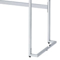 Tigress White Printed Faux Marble Top & Chrome Finish Writing Desk White Faux Marble