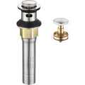 Pop Up Drain Stainless Steel With Overflow Anti Clogging For Vessel Sink Lavatory Vanity Sink Drain With Strainer Basket, Brushed Nickel Brushed Nickel Stainless Steel
