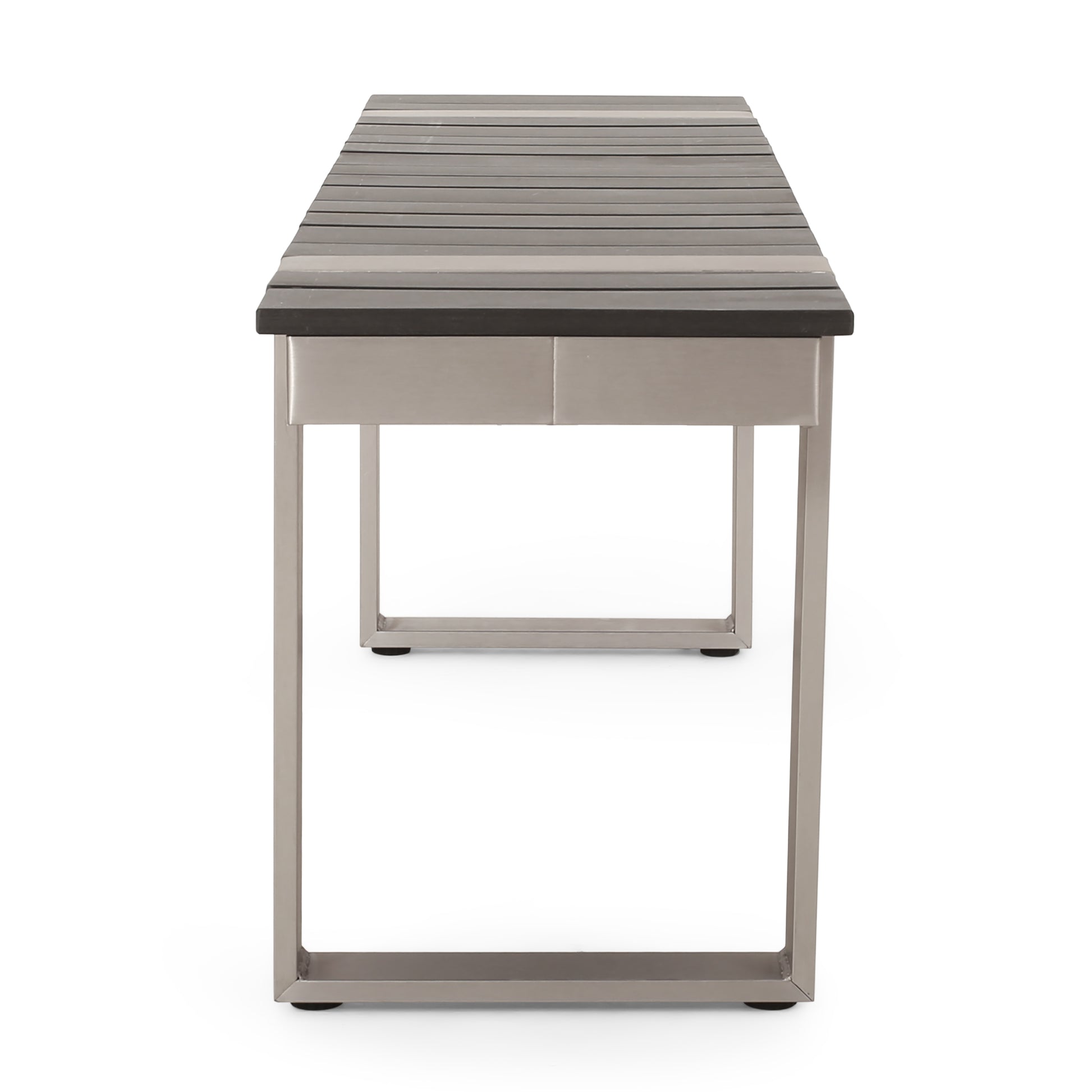 Dining Bench, Silver Gray Gray Wood