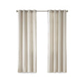 Solid Piece Dyed Grommet Top Curtain Panel Only 1 Pc Panel Natural Polyester