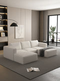 104.32*70.86 Modular Sectional Sofa Sleeper Couch, Sectional Sofa With Chaise And Ottoman, Convertible U Shaped Modular Sofa Set For Living Room, Bedroom. Memory Foam, White. Combo A B C D White Primary Living Space Soft Minimalist,Modern Memory Foam