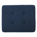 Storage Ottoman Navy Blue Fabric