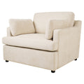 Mirod Oversized Accent Chair Comfortable Armrest Cushions, Versatile Neutral Style, Elegant Design, Durable Frame Beige Polyester