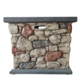 Carson 30' Square Mgo Fire Pit 40,000 Btu Stone Gray Magnesium Oxide