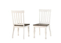 Joanna 7 Piece Dining Set Two Tone White Wood