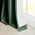 Twist Tab Lined Window Curtain Panel Green 50X95